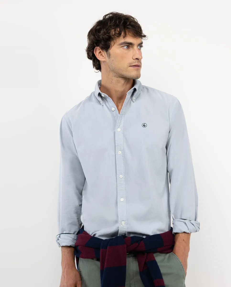 

Мужская рубашка из однотонного вельвета El Ganso, синий