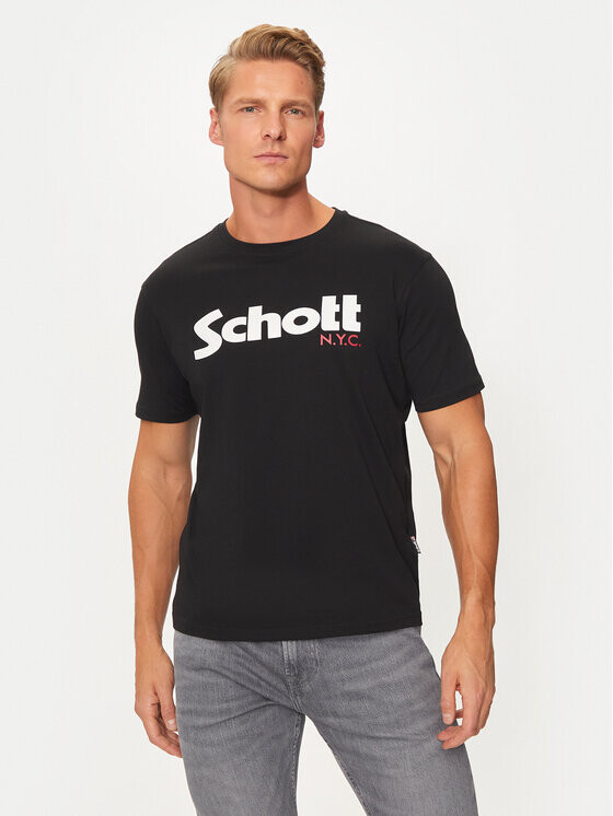 

Футболка стандартного кроя Schott N.Y.C., черный