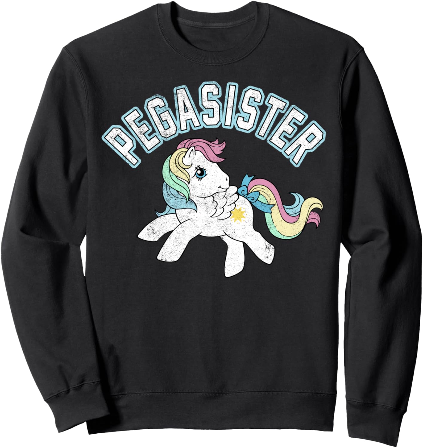 

Толстовка My Little Pony Pegasister в университетском стиле, черная, Черный, Толстовка My Little Pony Pegasister в университетском стиле, черная