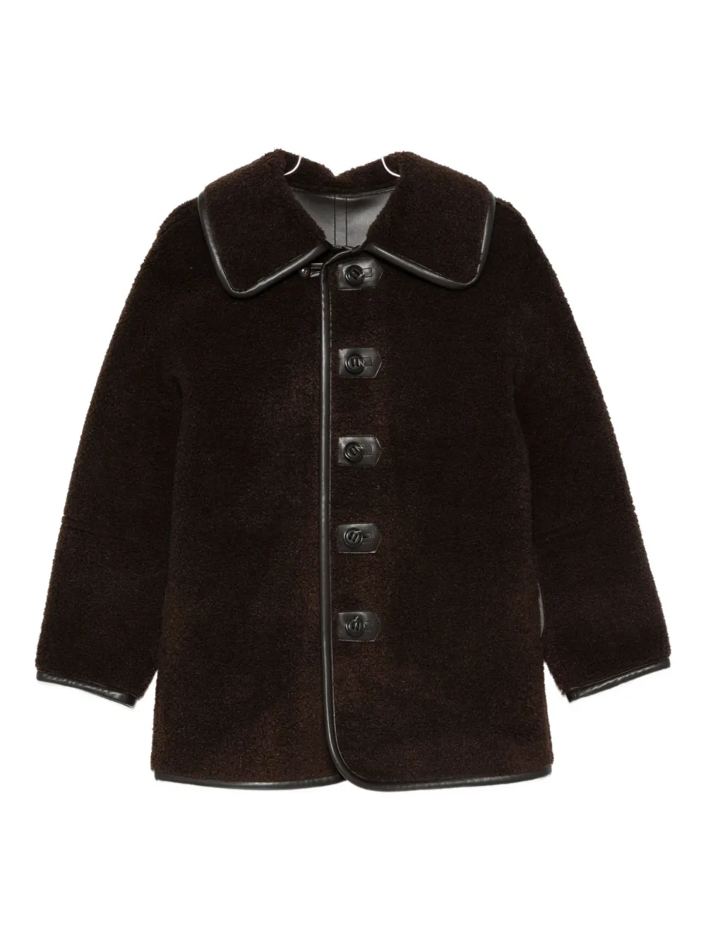 

Двусторонняя куртка из искусственного меха с пуговицами Low Classic, коричневый