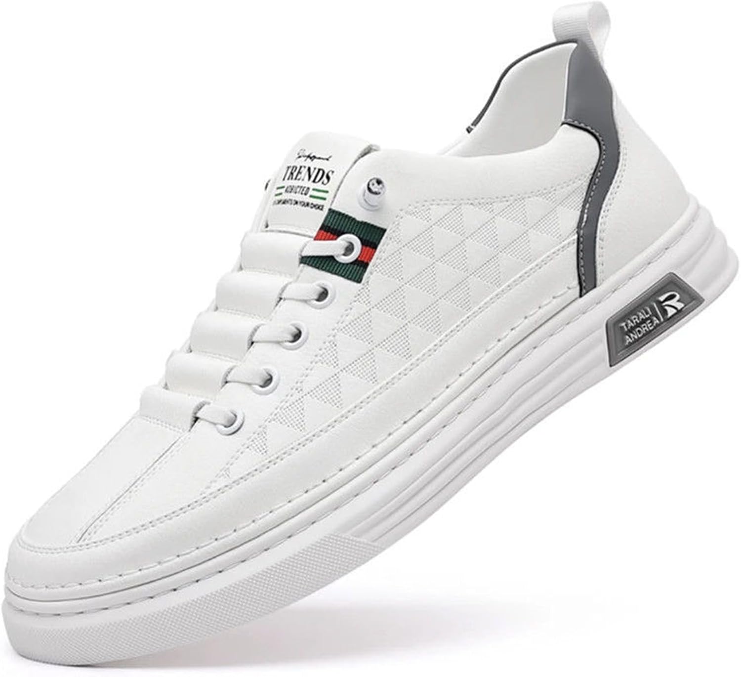 

Мужские летние дышащие тонкие кожаные повседневные туфли с противоскользящей подошвой, легкие кроссовки с низким верхом на шнуровке для ходьбы и комфорта Jhfdioy, белый