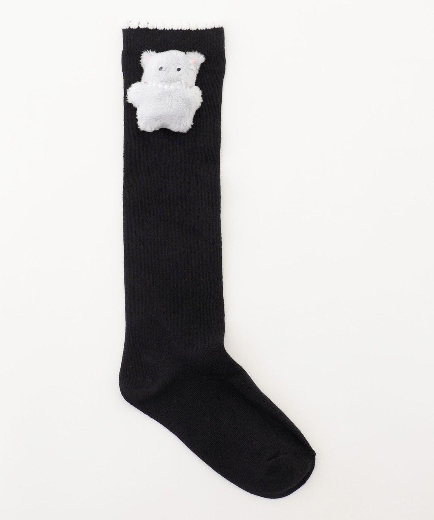 Гольфы с изображением животных ANY KIDS, Black x Gray Cat [005]