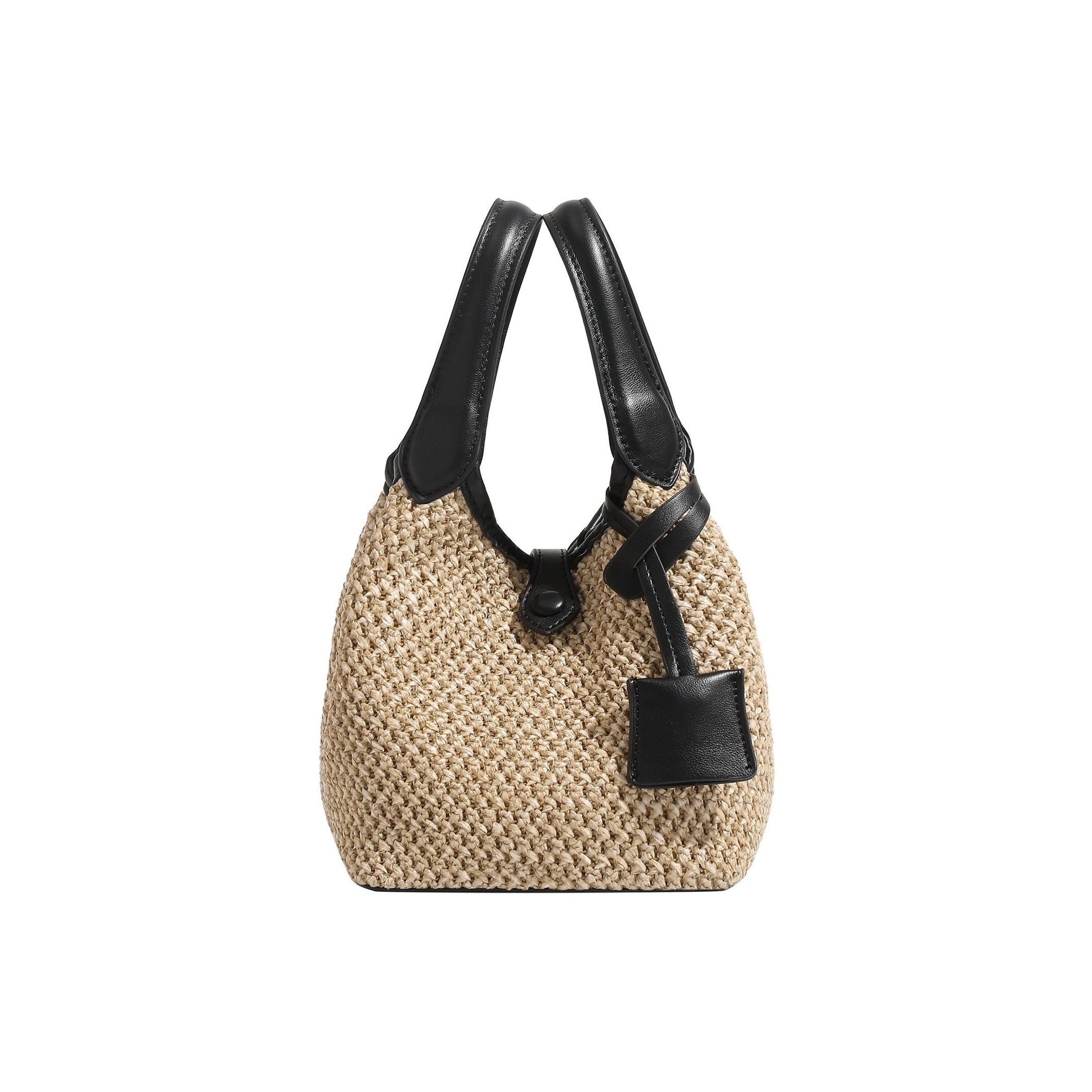 

PAYOT Сумка через плечо из соломки с искусственной кожей, кроссбоди, женская сумка обычного размера цвета экрю и black