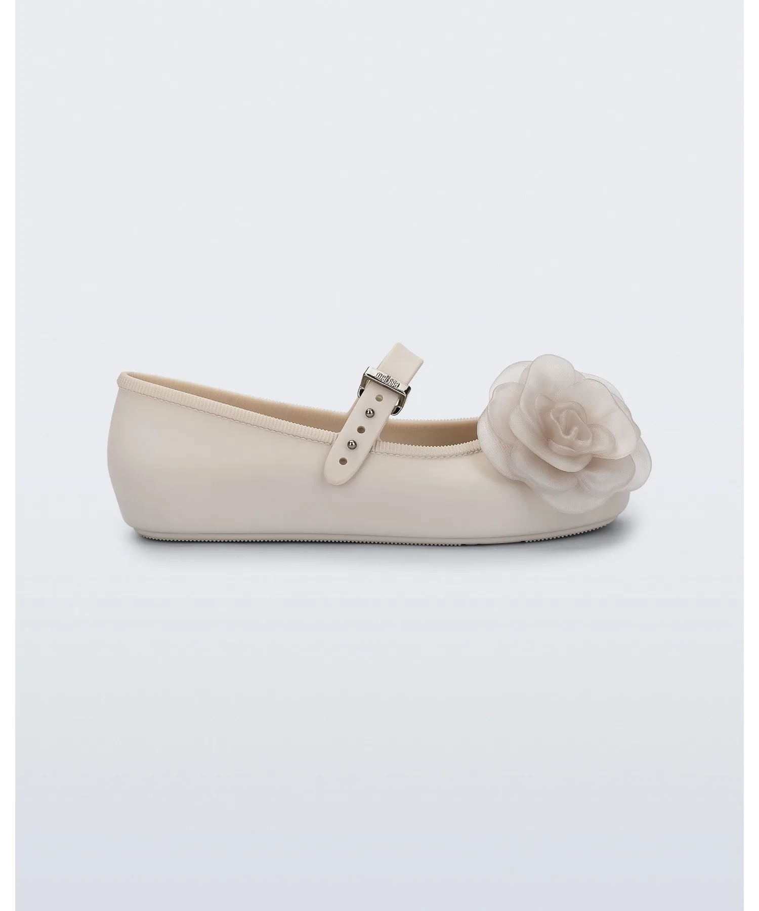 Детские балетки Melissa Soft Ballerina Petals чёрно-бежевые — фото 2