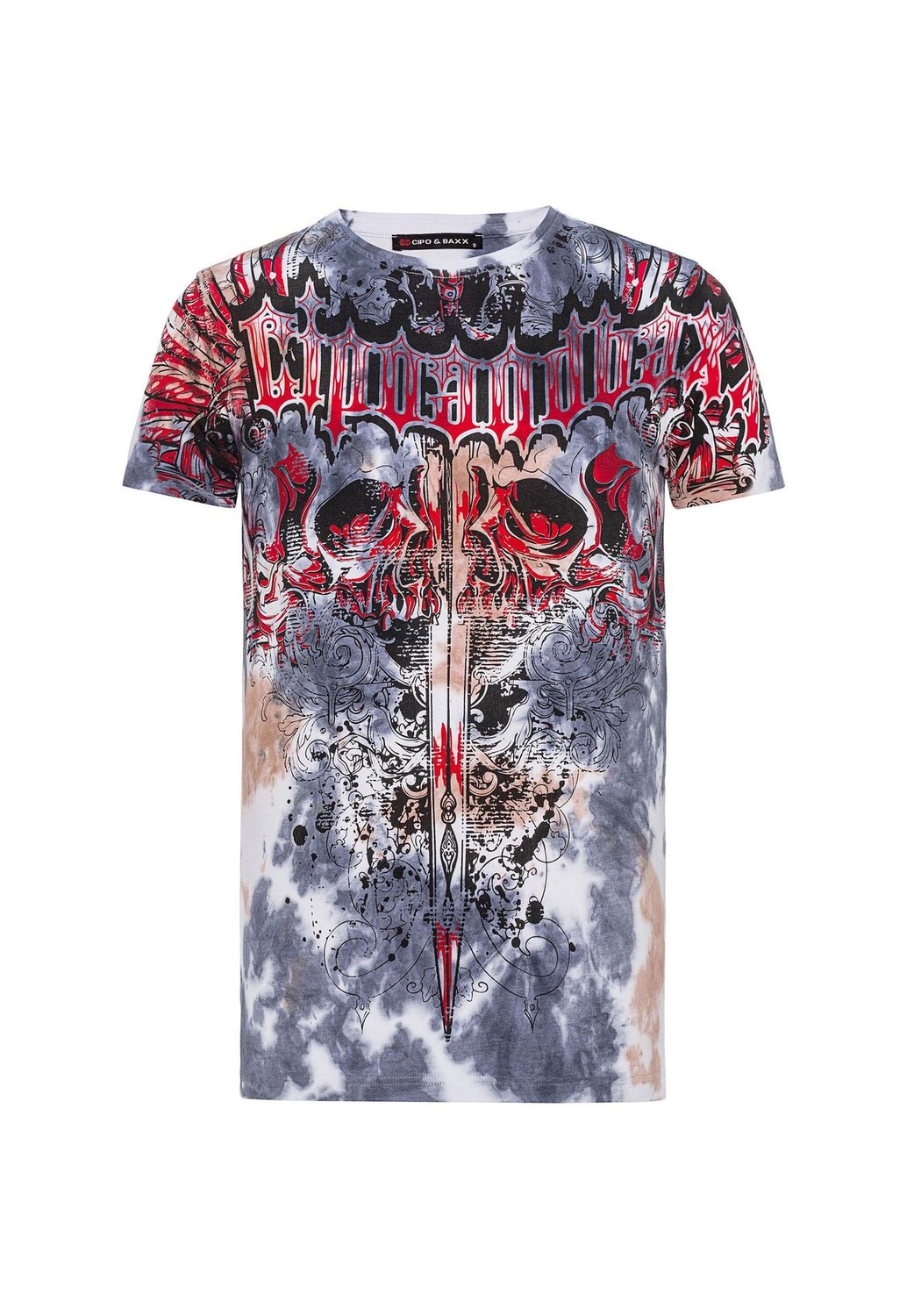 

Футболка с крутым принтом спереди CIPO & BAXX, индиго