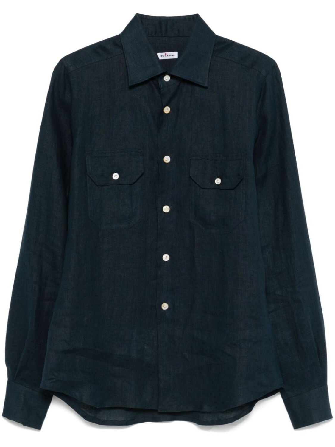 

Kiton льняная рубашка, синий