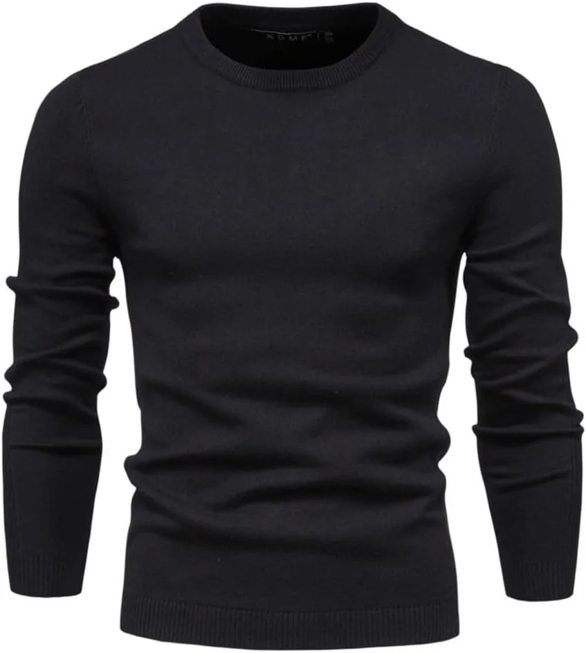 Мужской свитер Slim-fit с круглым вырезом, легкий и стильный — фото 2