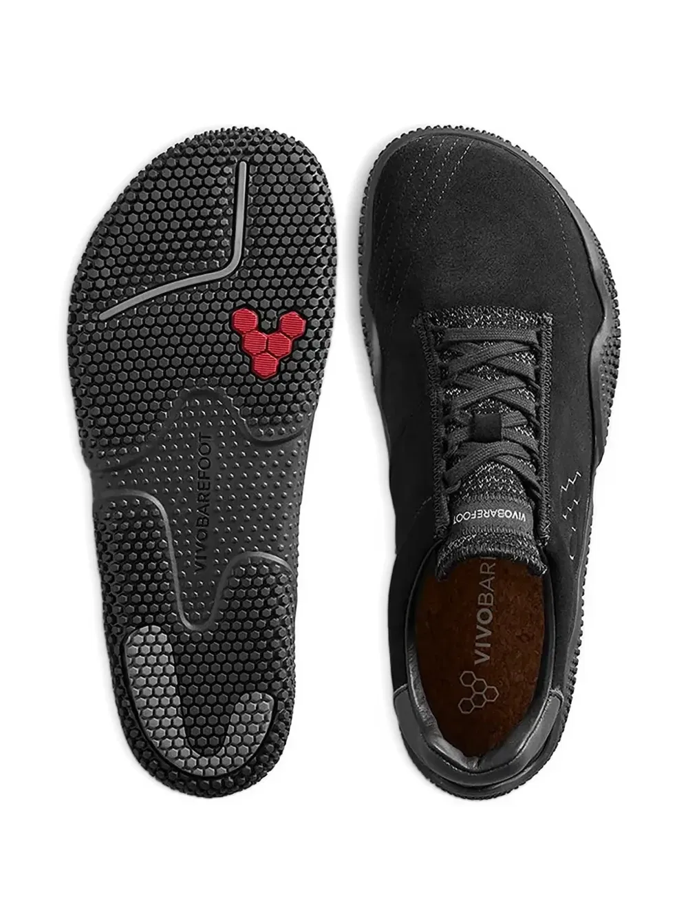 Замшевые кроссовки Motus studio на шнуровке Vivobarefoot, черный — фото 4