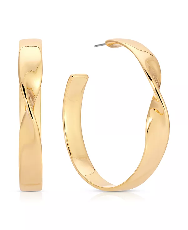 

Серьги-Кольца Heirloom Twist среднего размера Ettika, gold