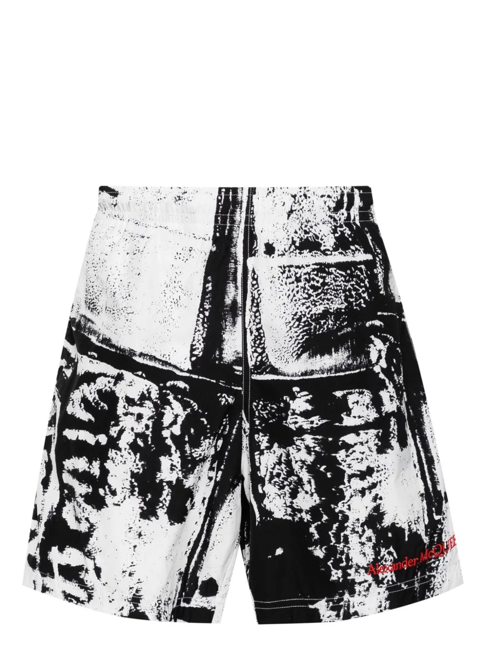 

Плавки-шорты с абстрактным принтом Alexander McQueen, белый