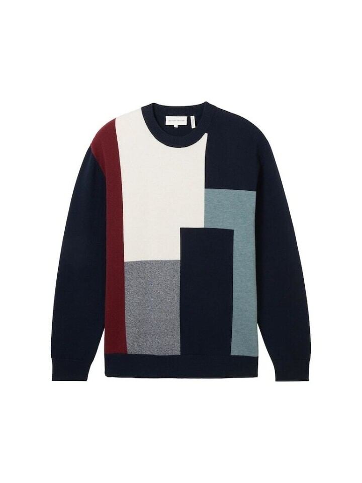 

Пуловер Tom Tailor Pullover, цвет knitted multi color block
