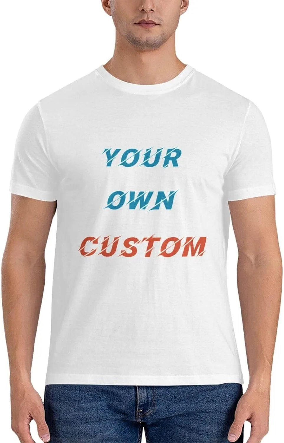 

Футболка с принтом спереди и сзади Cotton с фото и текстом