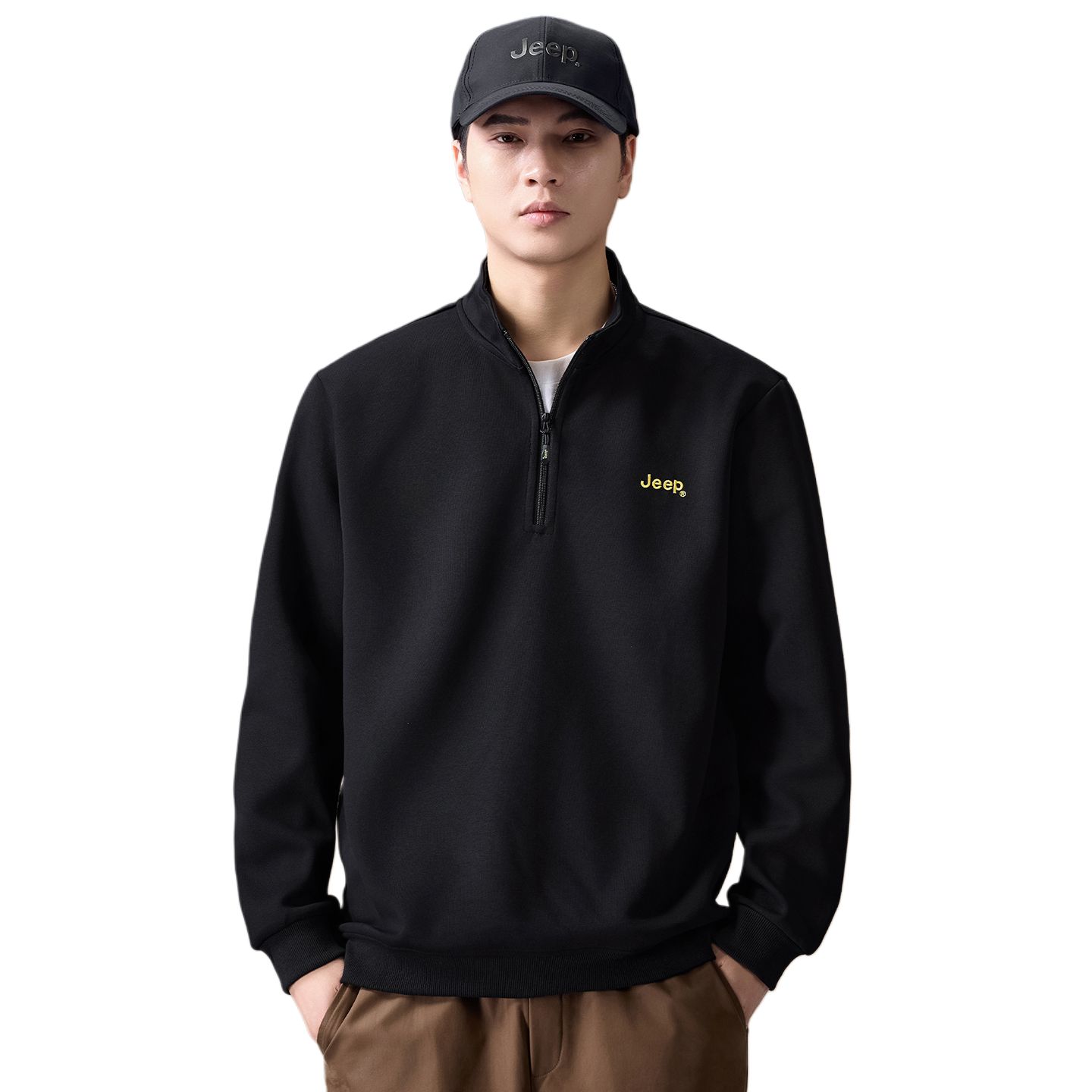 

Свитшот Leisure Collection Unisex Jeep, черный fleece-lined