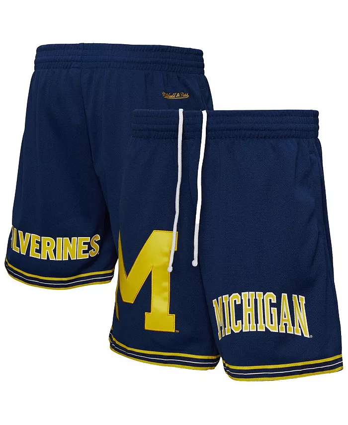 

Мужские синие шорты Michigan Wolverines Team Origins с сетчатыми вставками Mitchell & Ness
