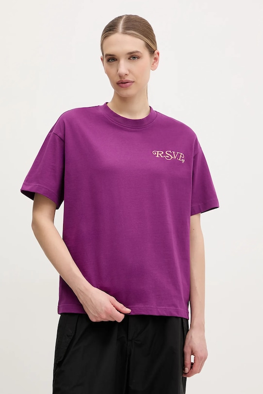 

Хлопковая футболка Leffinge Fila, розовый