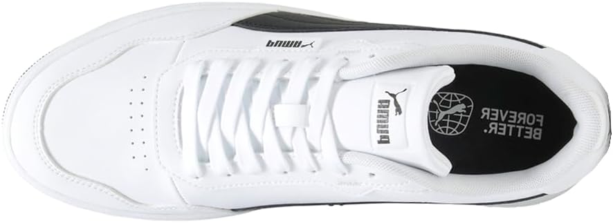 Мужские кроссовки PUMA Court Ultra Lite на шнуровке для повседневной носки - белые — фото 4