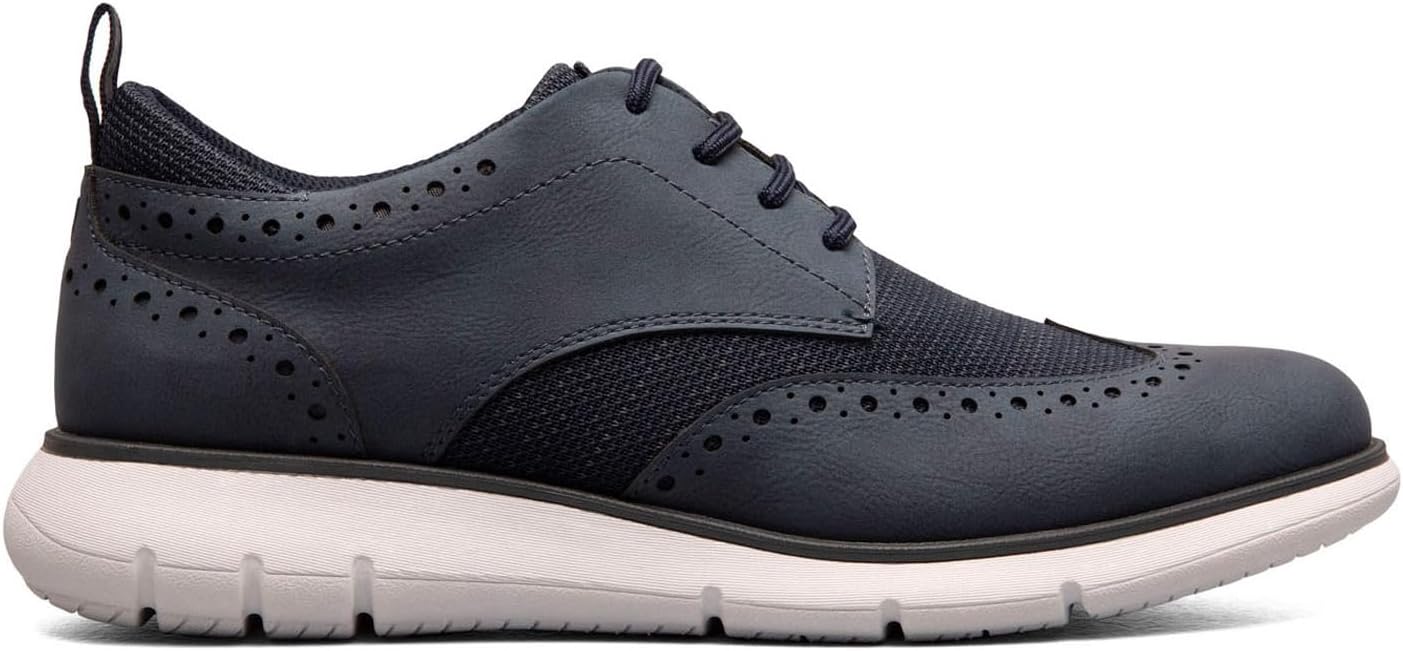 Мужские оксфорды Nunn Bush, модель Stance Knit Wingtip, темно-синий — фото 3