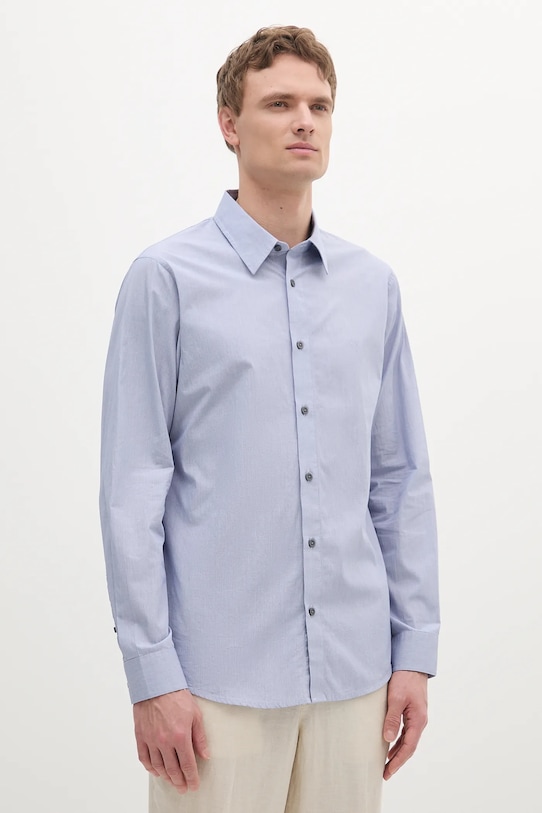 

Хлопковая рубашка Armani Exchange, синий