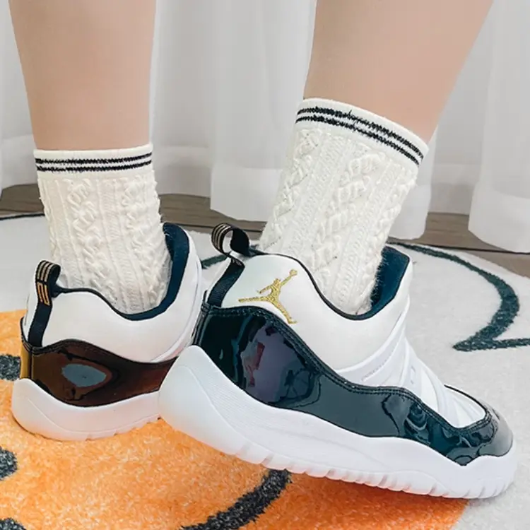 Баскетбольные кроссовки Air 11 Kids для дошкольников Jordan, белый/черный — фото 4