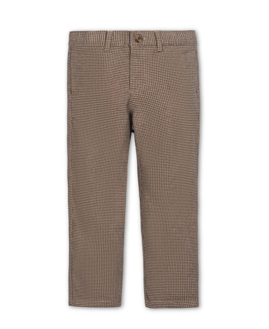 

Брюки от детского костюма из органической ворсистой ткани Hope & Henry, Camel houndstooth