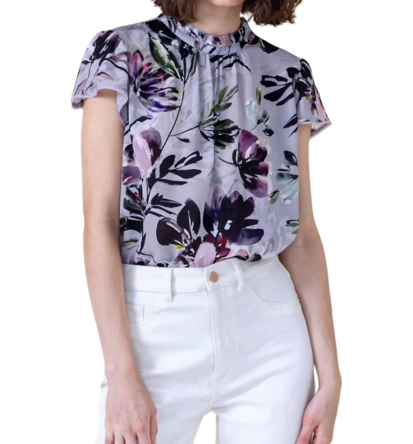 

Винтажная футболка с принтом «Ясень» Go by Go Silk, цвет ash floral