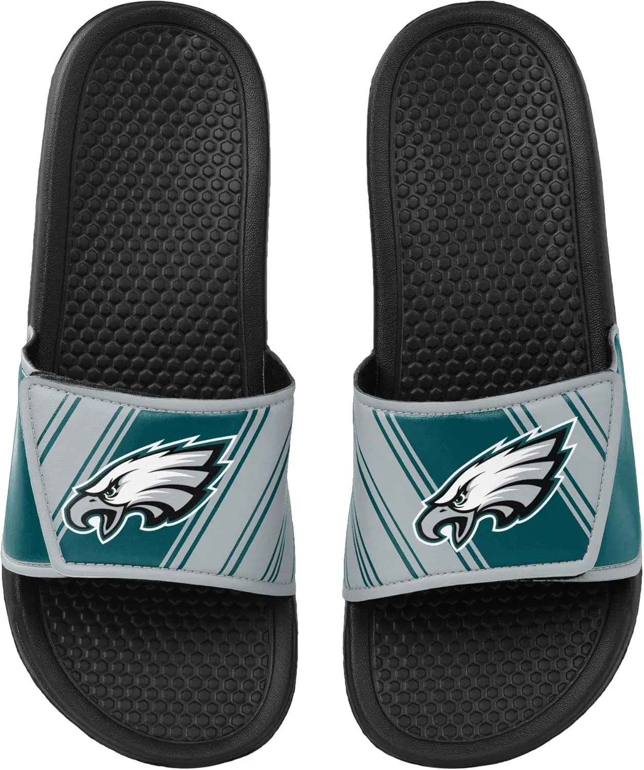Мужские спортивные тапочки FOCO Legacy Velcro Sport Slide New York Giants Legacy Sport с застежкой-липучкой - размер Large, Philadelphia Eagles — фото 3