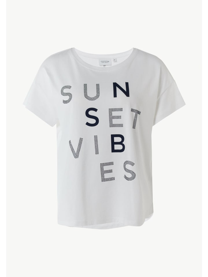 

Comma Футболка 01E8_белая, Белый, Comma Футболка 01E8_белая