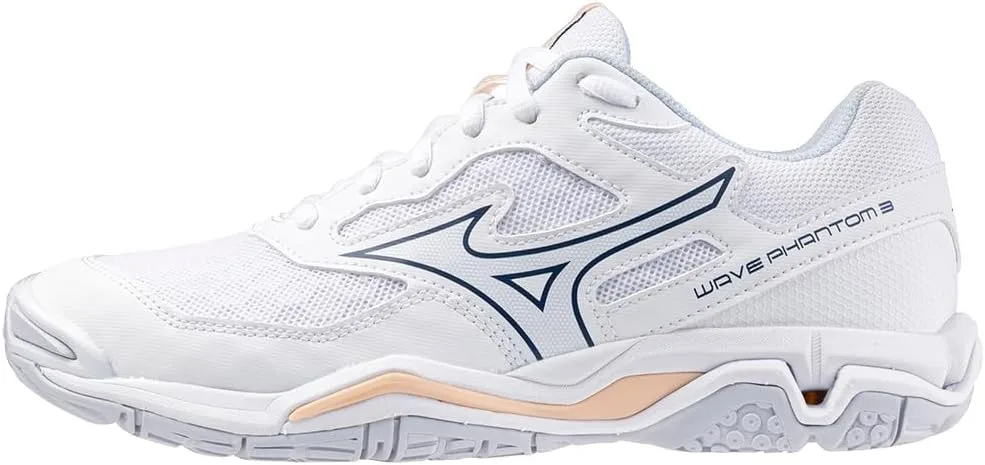 Унисекс кроссовки Mizuno Wave Phantom WOS, белый/темно-синий/персиковый — фото 2