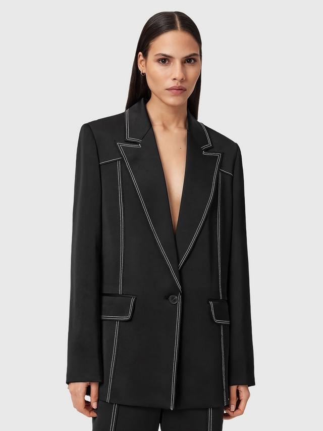 

Пиджак Theah с контрастной строчкой AllSaints, Black