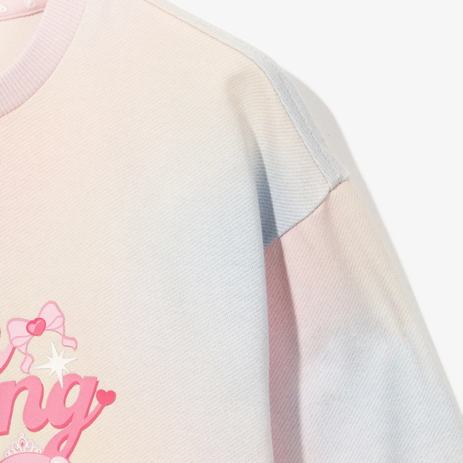Детский свитшот Catch Teenieping x Fila Kids с тай-дай принтом, красный, от Fila Kids — фото 4