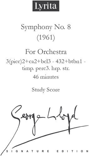 

CD диск Lloyd, George: Lloyd: Symphony No. 8 - Study Score