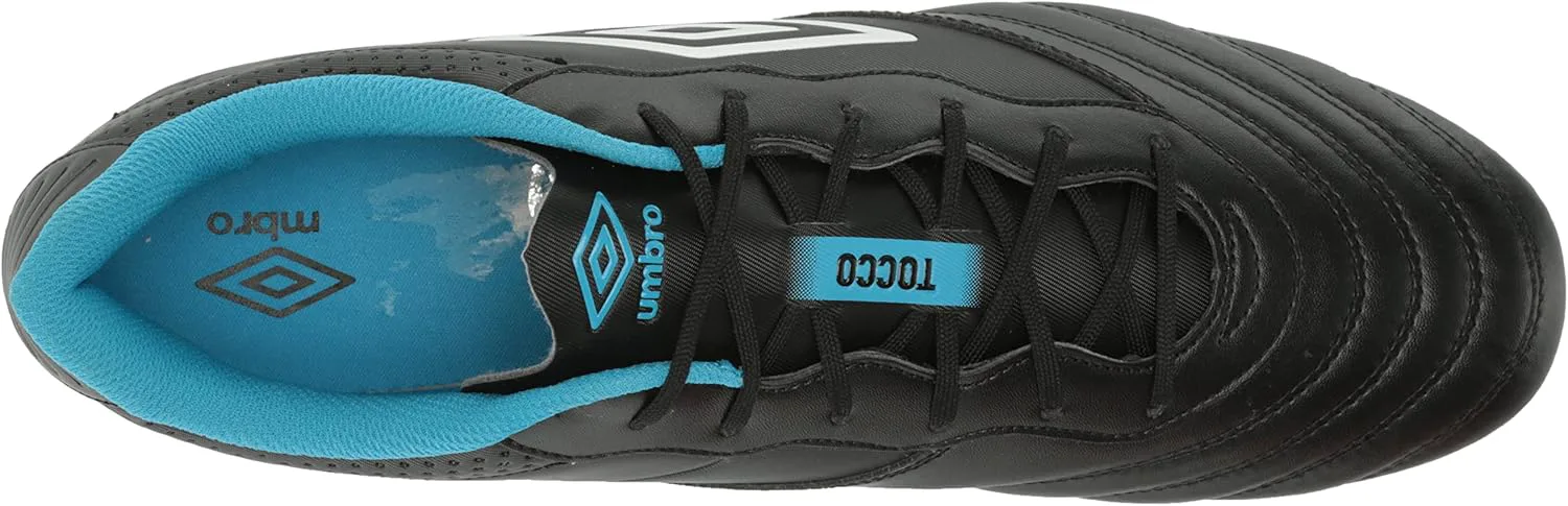 Мужские футбольные бутсы Umbro Tocco 3 Club FG, черный/белый/синий — фото 3