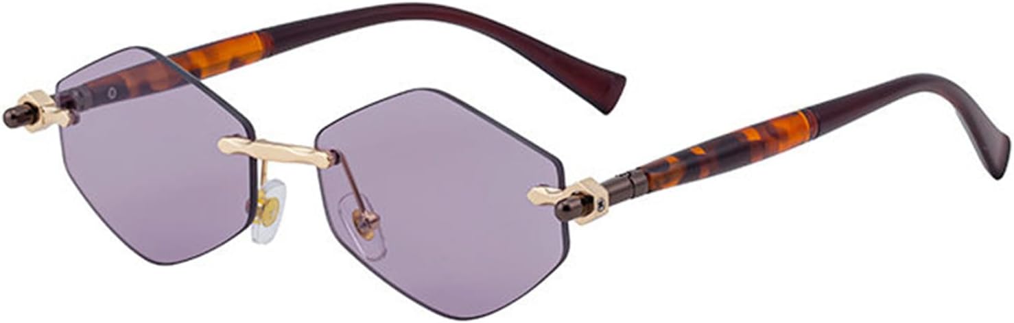 

Willochra Роскошные женские солнцезащитные очки Polygon без оправы, модные металлические узкие градиентные коричневые солнцезащитные очки, уникальные винтажные оттенки, C4