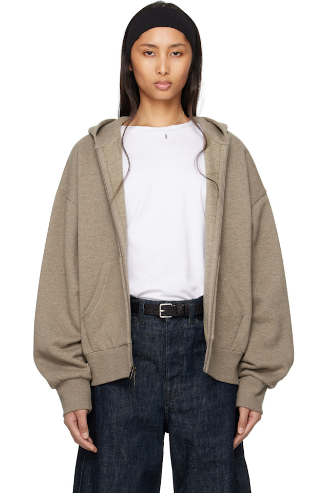

Классический худи на молнии Fear Of God Essentials, цвет homestead heather