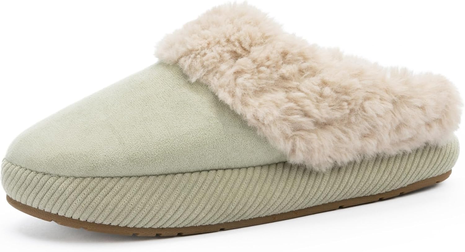 

Тапочки Chantomoo для женщин и мужчин с эффектом памяти, домашние, верх из искусственной замши, резиновая подошва, подкладка из искусственного меха, теплые и удобные пушистые домашние тапочки, светло-зеленый