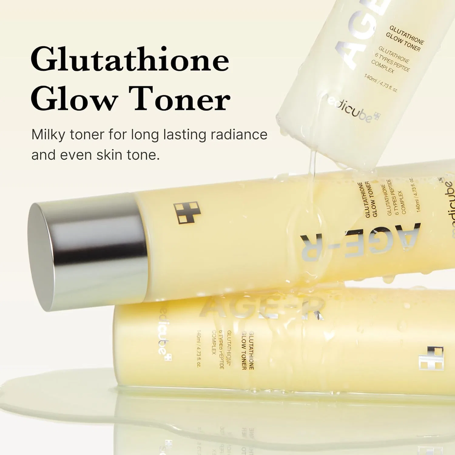 Тоник Medicube — Двухфазный тонер «Age-R Glutathione Glow Toner» от, 140 мл — фото 4