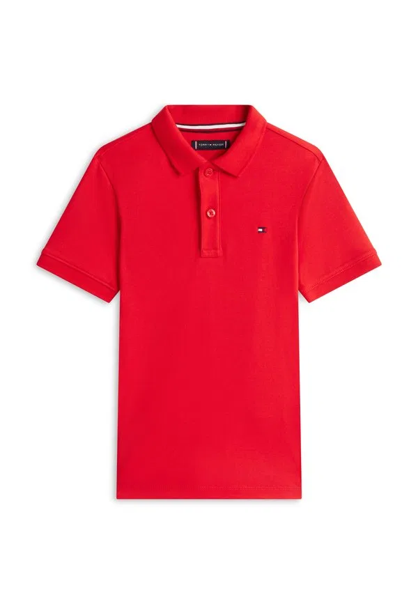 Базовая рубашка поло из трикотажа интерлок стандартного кроя Tommy Hilfiger, Rapid Red — фото 4