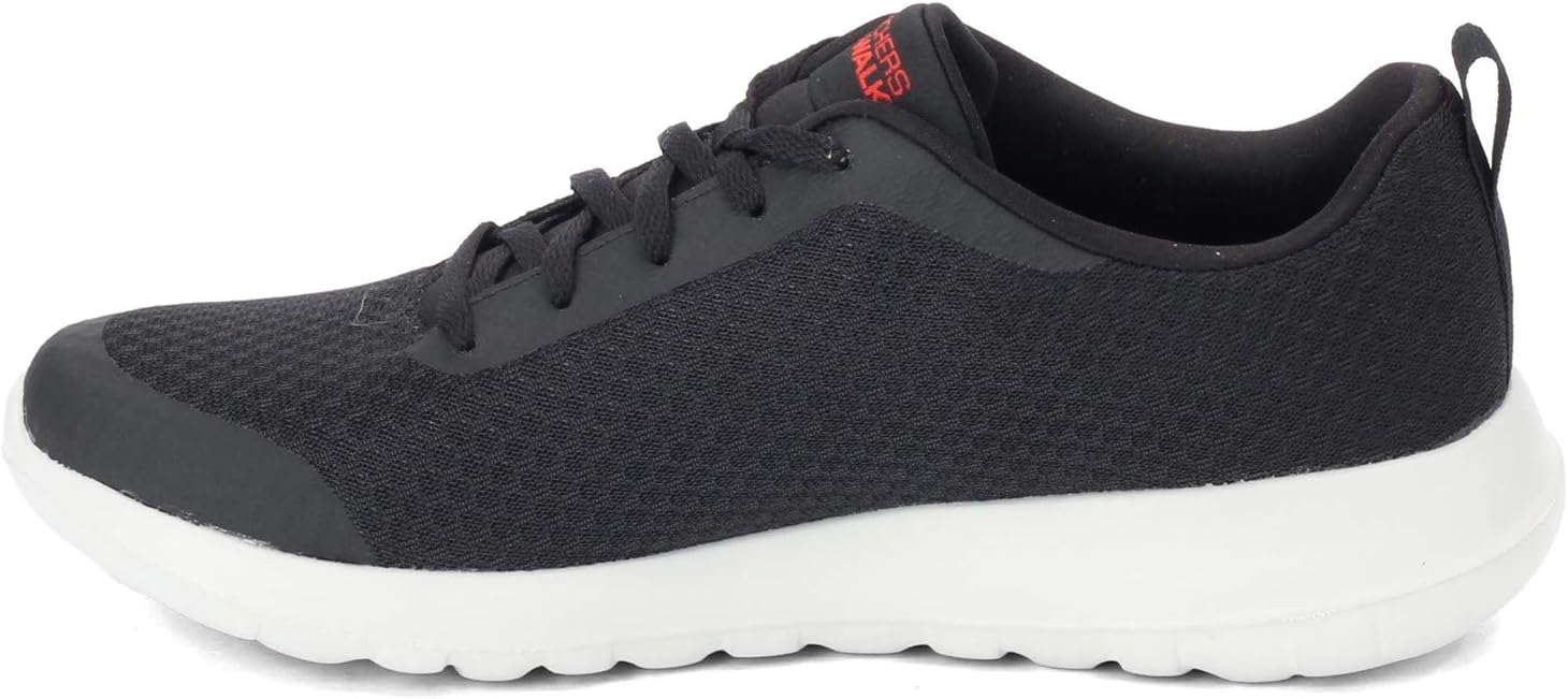 Мужские кроссовки Skechers Gowalk Max для спортивных тренировок и ходьбы с амортизирующей вставкой с воздушным охлаждением, черный/красный — фото 4