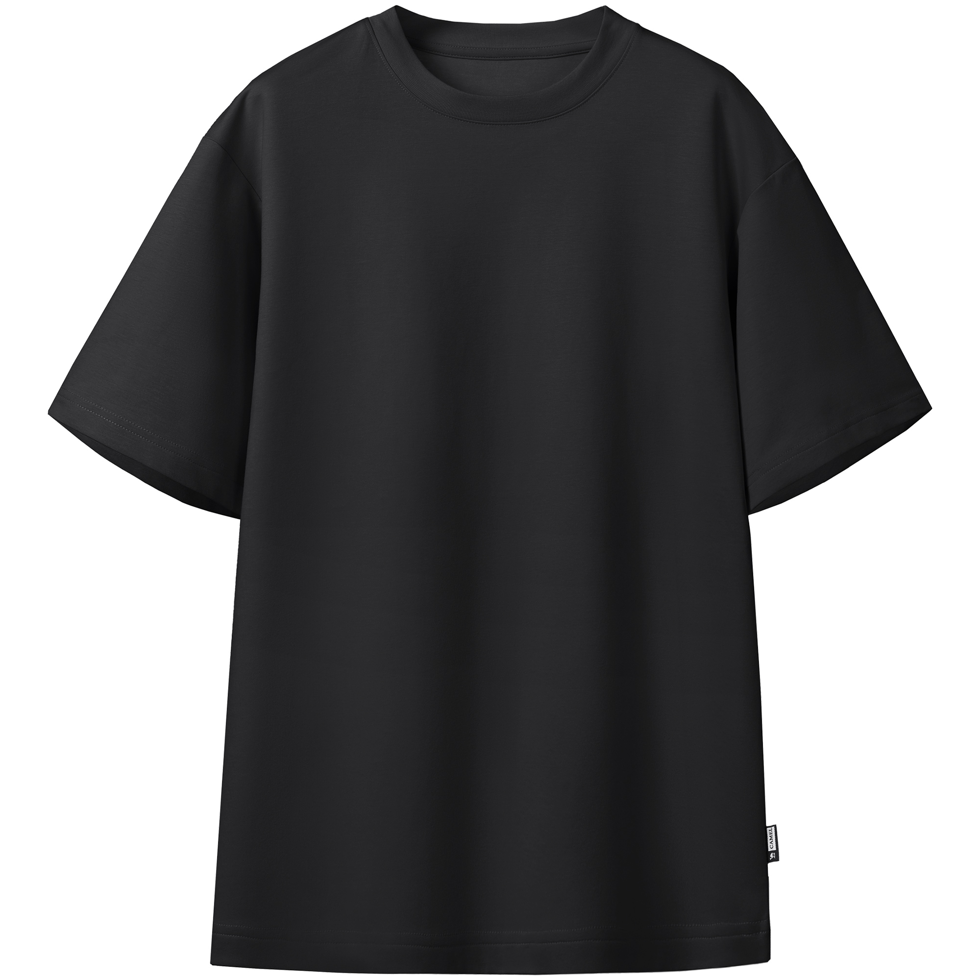 

Футболка мужская с круглым вырезом, умеренный прямой крой CAMEL, phantom черный