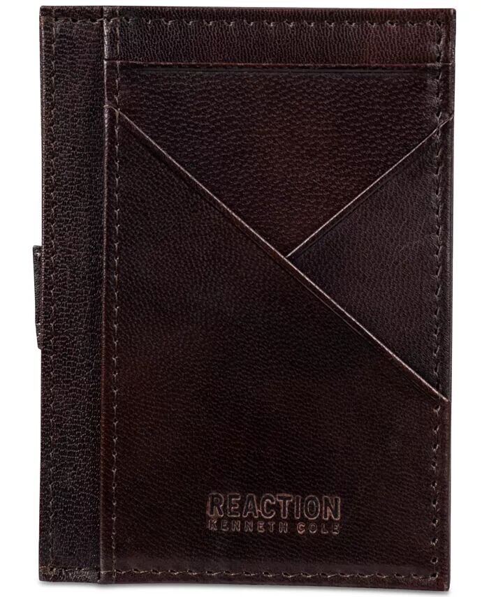 

Мужской кожаный кошелек для карт Kurtz Getaway RFID Kenneth Cole Reaction, коричневый