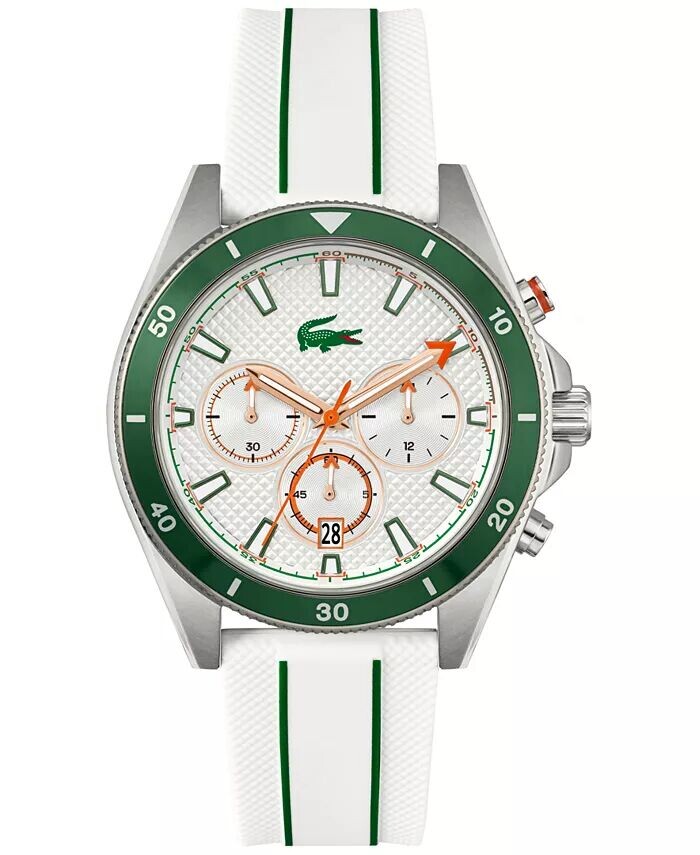 

Мужские часы с гротом белого цвета из силикона 43 мм Lacoste
