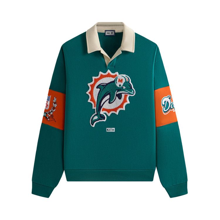 

Пуловер Kith &, 47 for the NFL: Dolphins Nelson Collared Pullover, Center
