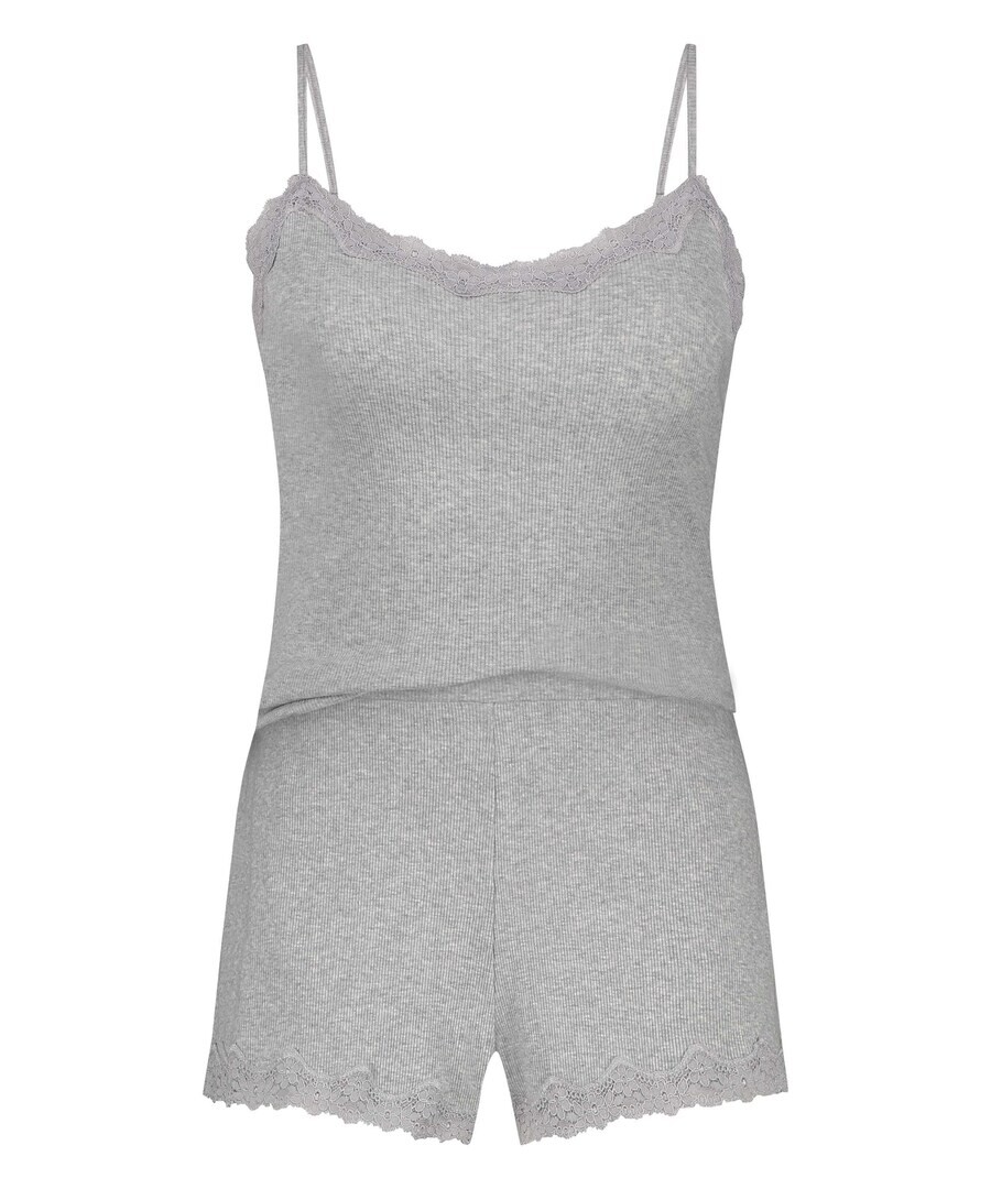 

Пижама Hunkemöller Short Pajama Set, цвет mottled grey