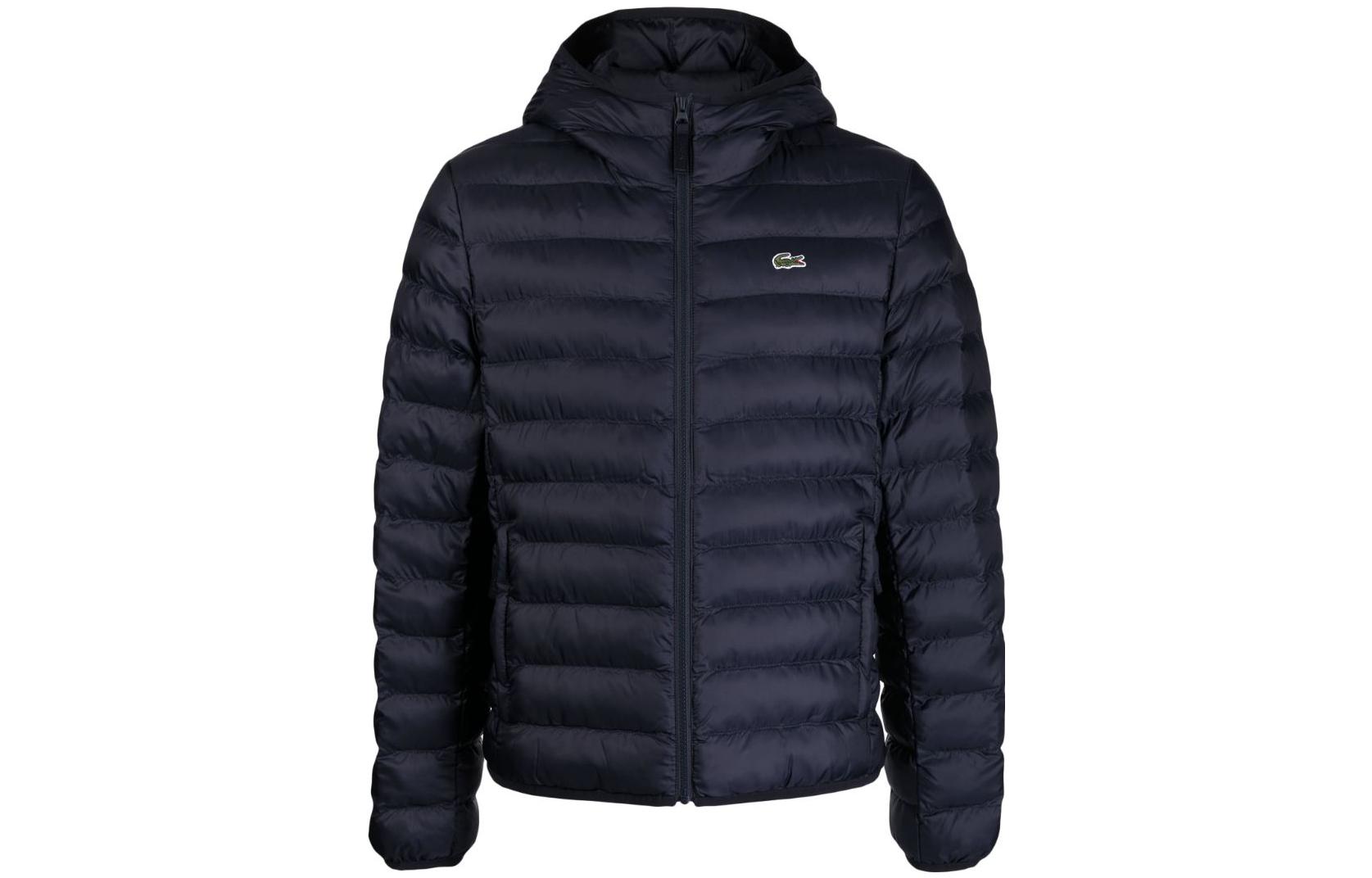 

LACOSTE Стеганая куртка с капюшоном и нашивкой с логотипом, Marine Blue
