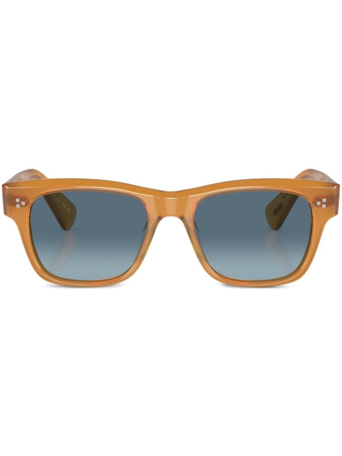 

Oliver Peoples Birell square-frame sunglasses, коричневый