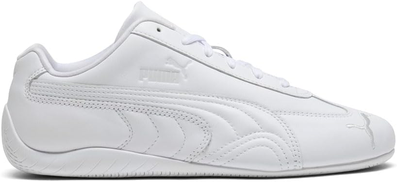 

Мужские кроссовки PUMA Speedcat из цельной кожи с шнуровкой, повседневные- белые