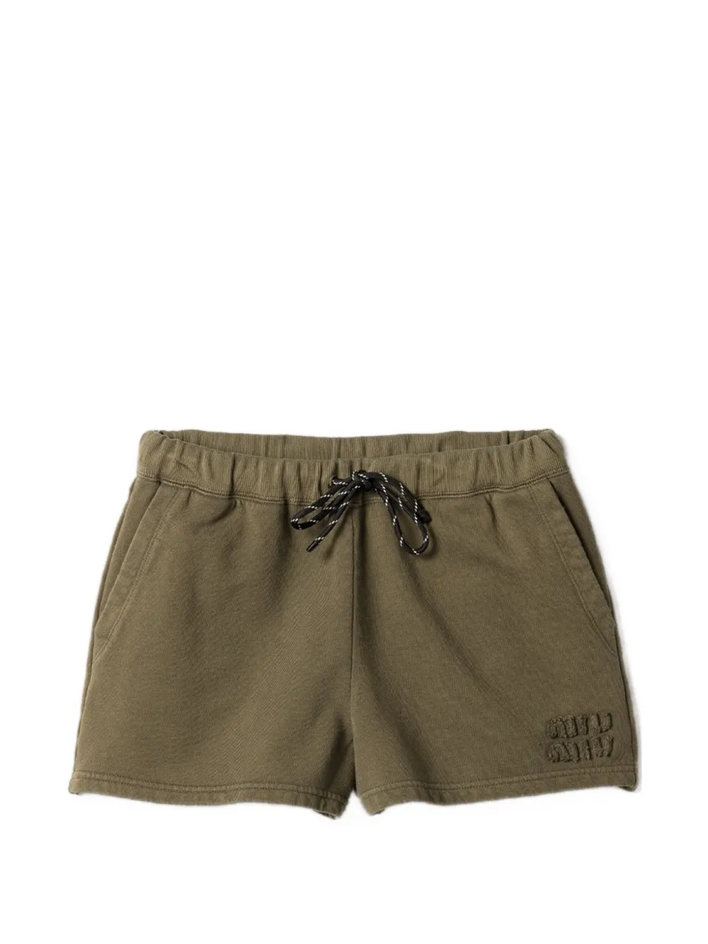 

Шорты-слимы с логотипом Miu Miu, зеленый