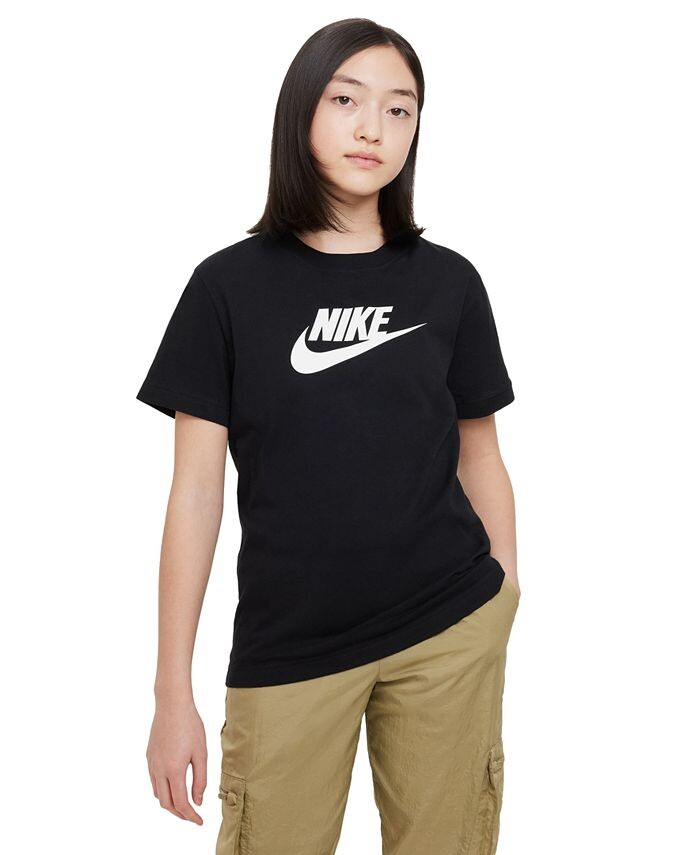 

Спортивная одежда для девочек Футболка с логотипом и рисунком Nike, черный