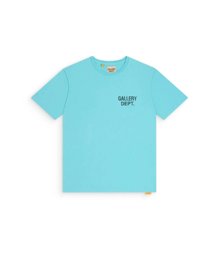

Классическая светло-голубая футболка с короткими рукавами Gallery Dept., синий