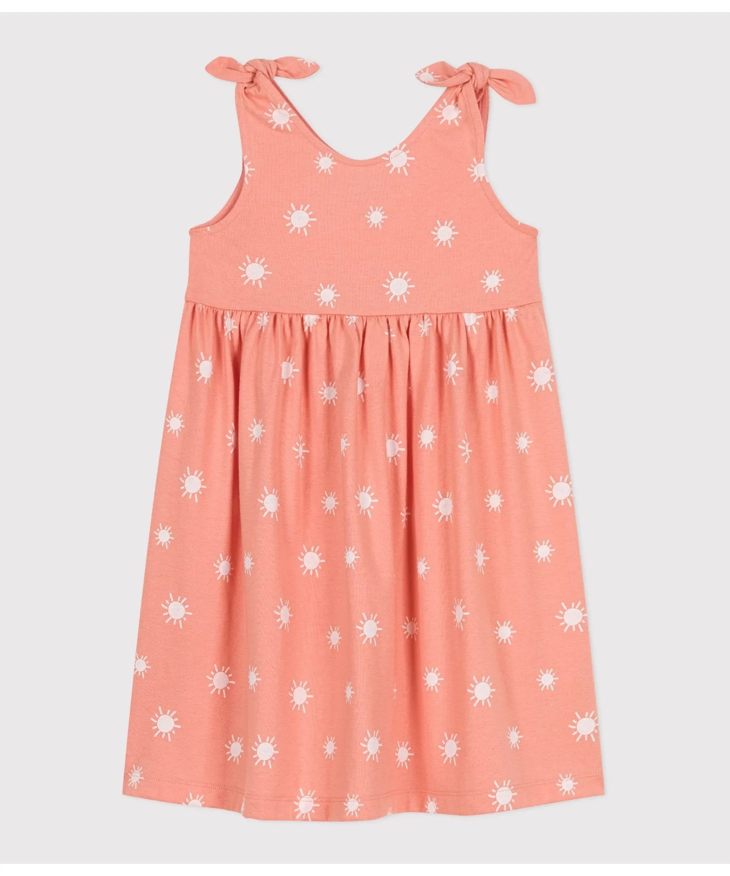 Детское платье с принтом PETIT BATEAU оранжевое